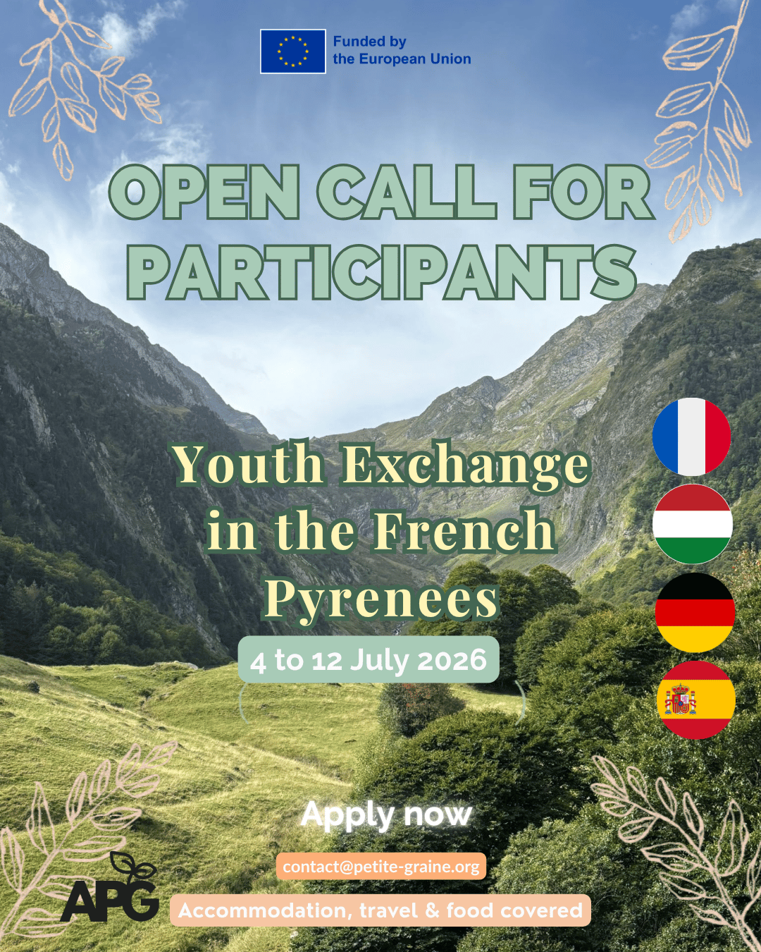 Appel à participant·es : Youth Exchange Bien-être en Mouvement